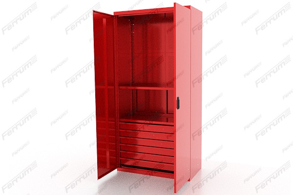 Dulap pentru scule "Classic" 2 rafturi / 6 sertare