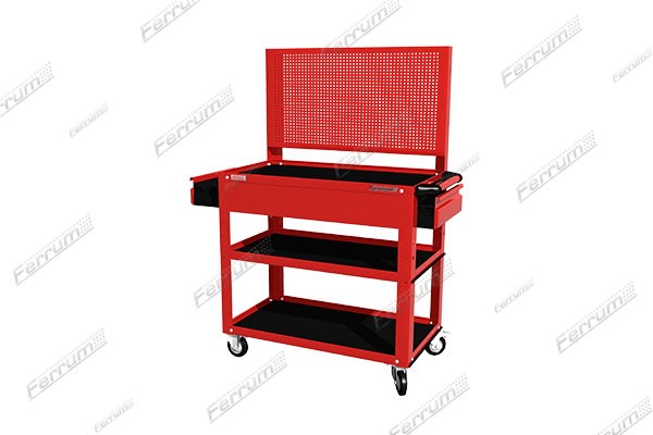 Cărucior deschis "Classic" , 3 rafturi, 2 sertare