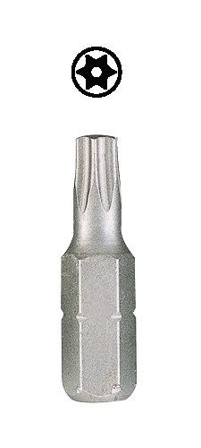 Вставка (битa) с отверстием 1/4" TORX T30 дл. 25 мм